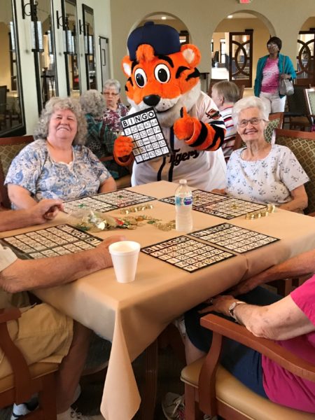Flying Tigers Bingo - senior people are having fun