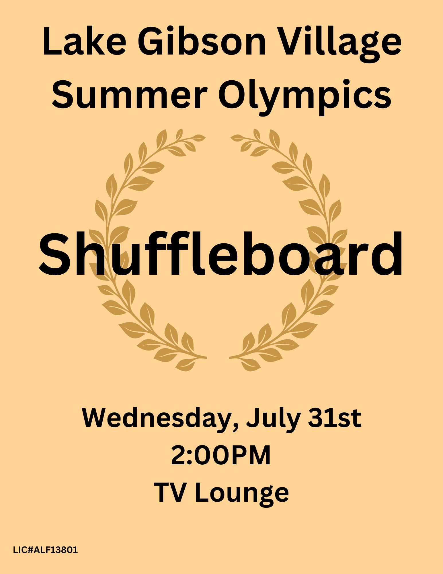 LGV Summer Olympics Shuffleboard Lake Gibson Village