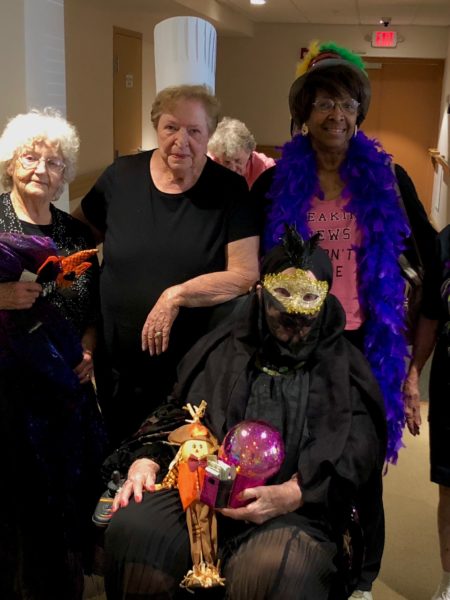 Halloween - senior people are having fun